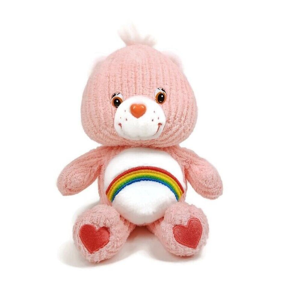 Care Bear Play Along 8" Plush Cheer Bear Pink Chenille Stuffed Animal Toy 2003